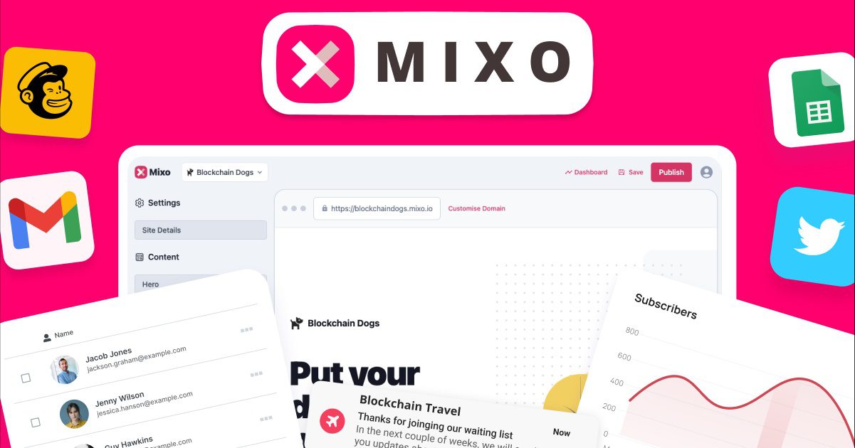 Mixo: Công cụ tạo ra trang web trong vài giây