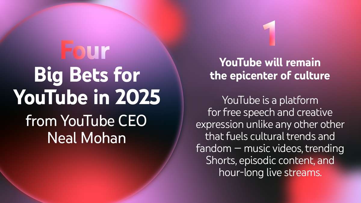 YouTube đặt cược vào bốn chiến lược lớn cho năm 2025