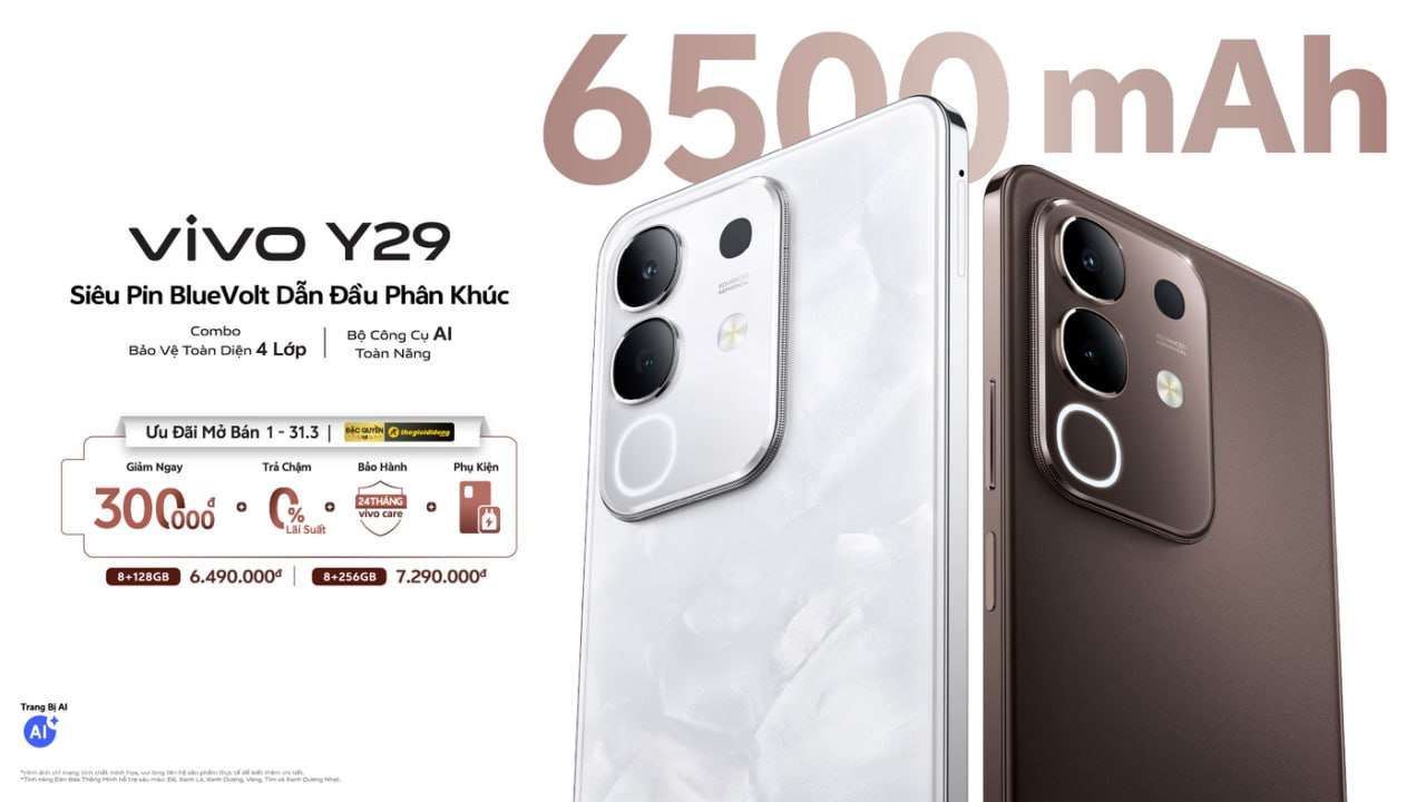 vivo Y29 ra mắt tại Việt Nam: Thiết kế cao cấp, pin trâu, hiệu năng mạnh mẽ