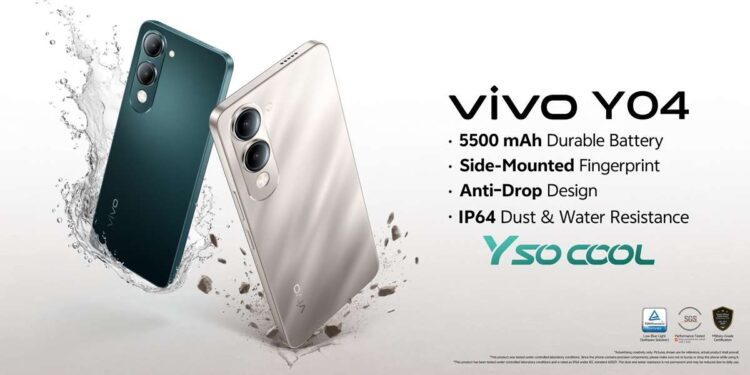 Vivo Y04 ra mắt với pin 5.500 mAh