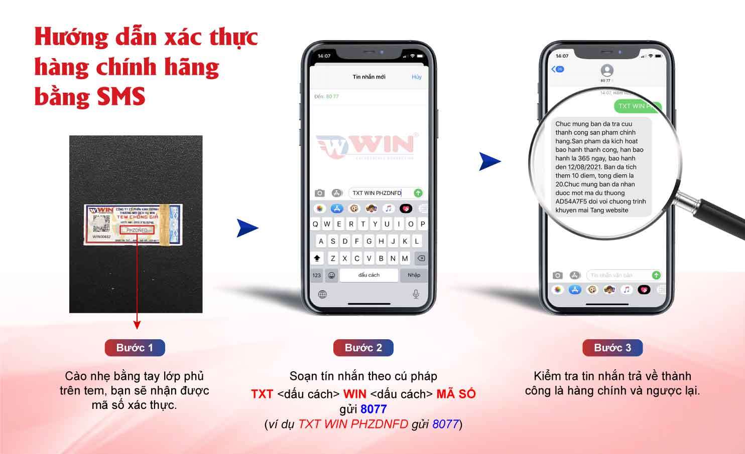 Tem xác thực điện tử SMS: Xác thực hàng chính hãng qua tin nhắn