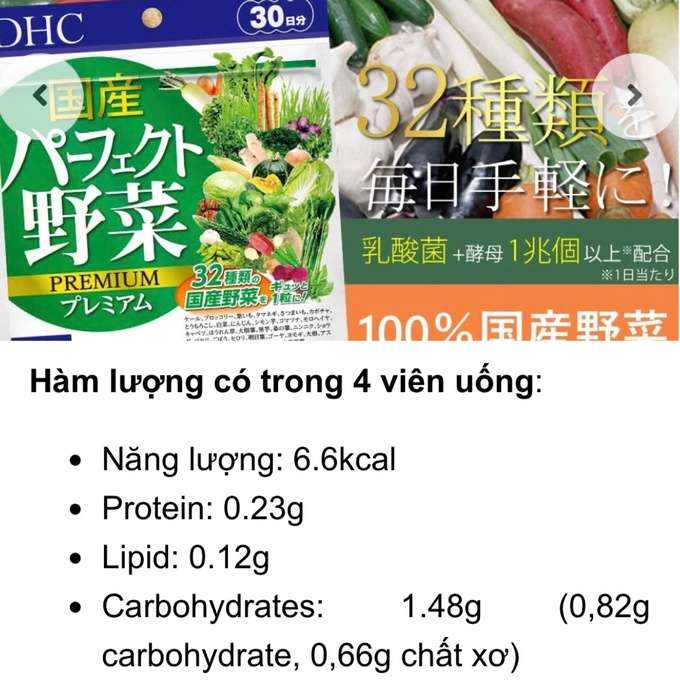 Hàm lượng chất xơ trong kẹo rau KERA tương đương viên uống DHC