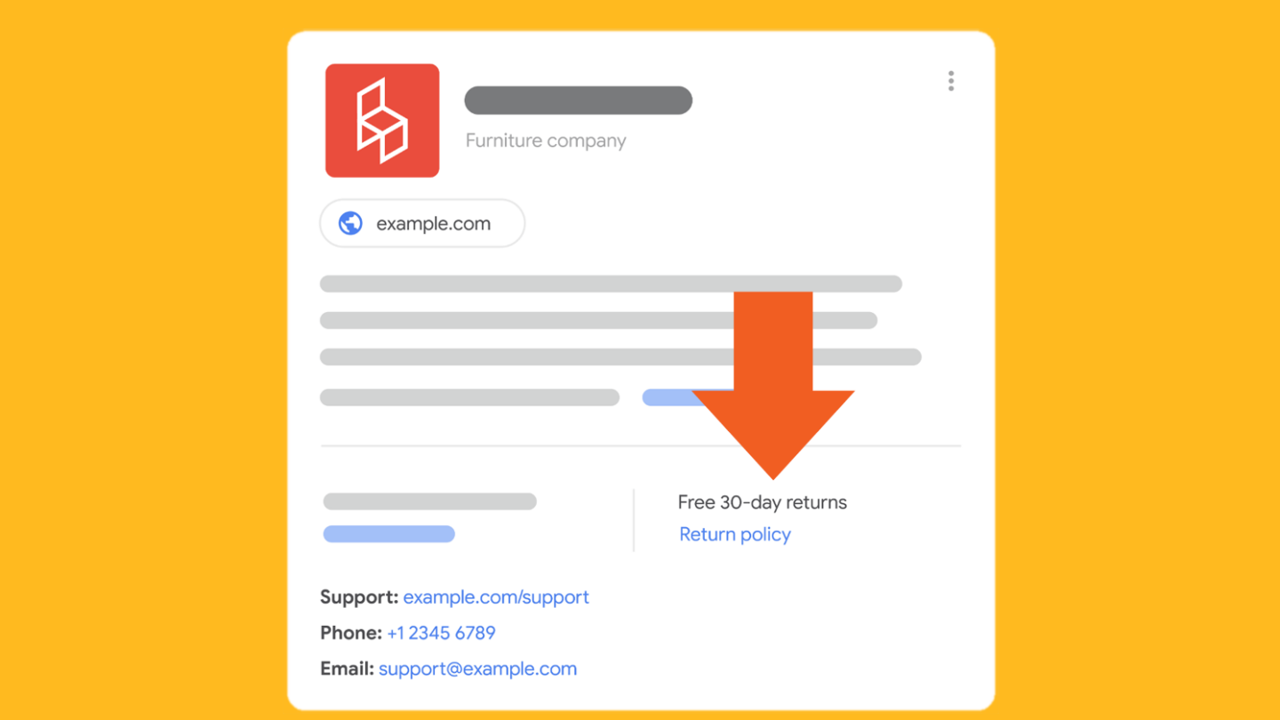 Google cập nhật hướng dẫn dữ liệu có cấu trúc cho Return Policies trên website TMĐT