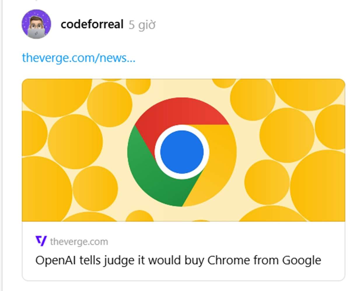 OpenAI nói sẵn sàng mua trình duyệt Chrome nếu Google buộc phải bán
