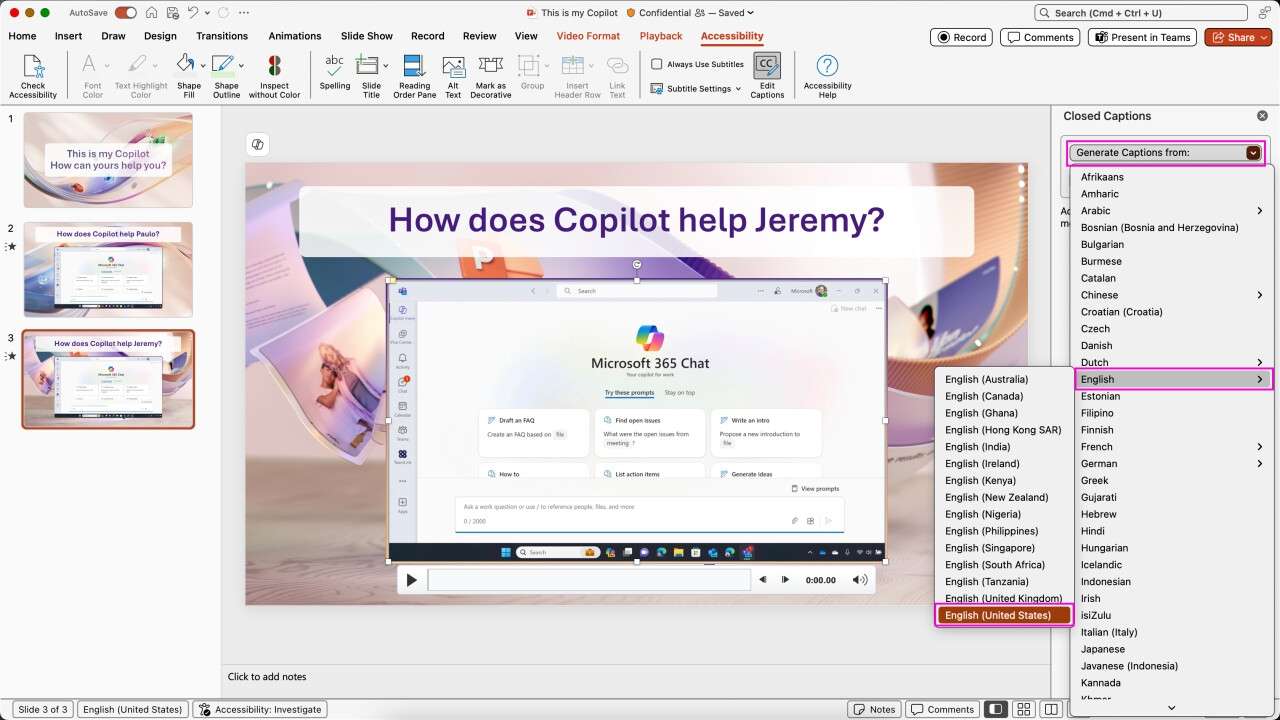 PowerPoint trên Mac nay hỗ trợ tạo phụ đề tự động bằng nhận diện giọng nói