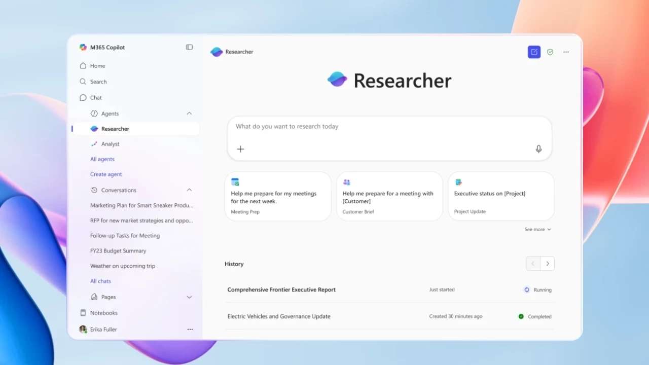 Microsoft tung 2 trợ lý AI mới: Researcher và Analyst